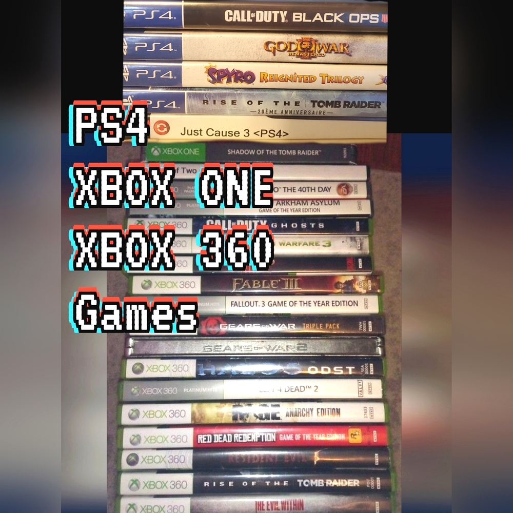 23 VIDEO GAMES For Consoles Xbox 360, Xbox One, & PS4 - USED